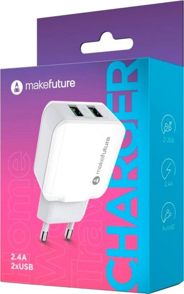 Сетевое зарядное устройство MakeFuture 2A White MCW-21WH