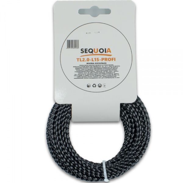 Леска для мотокосы SEQUOIA TL2.0-L15-PROFI 15 м крученый квадрат