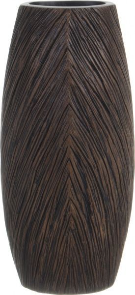 Ваза полирезиновая коричневая Браун 16х10х34 см