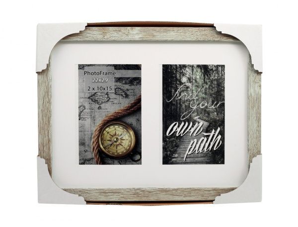 Фоторамка з паспарту SvitArt FKP-2-1913-1A 10x15 см дерево світле 