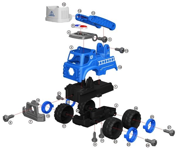 Конструктор DIY Spatial Creativity Поліцейський кран CJ-1614175