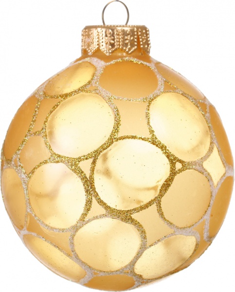 Шар новогодний со сложным узорным рисунком d 80 мм красный