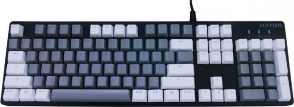 Набор кейкапов Hator grey (64603) PBT Monochrome Edition ENG only (HTS-130) 