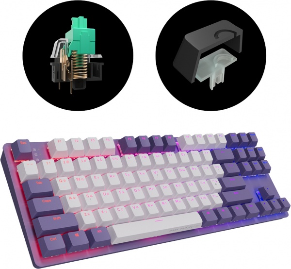 Клавіатура ігрова Dark Project KD87A (DPO-KD-87A-400300-GMT) gray/purple 