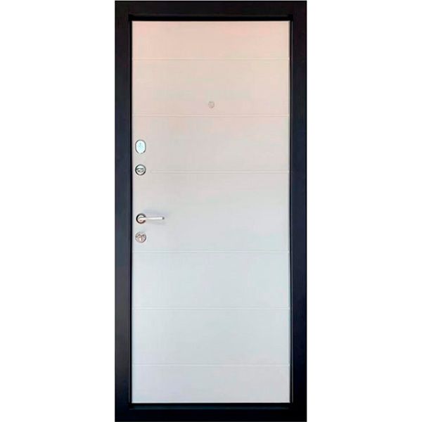 Двері вхідні Міністерство дверей КС-202+ (квартира) грифель горизонт / пломбір горизонт 2050х860мм ліві