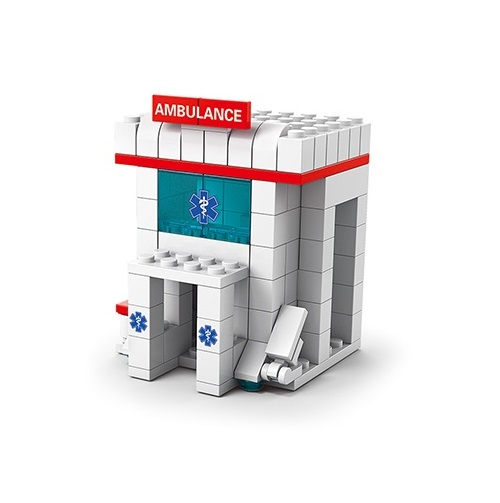 Конструктор SHANTOU YISHENG Скорая помощь 1000 деталей K8857-5