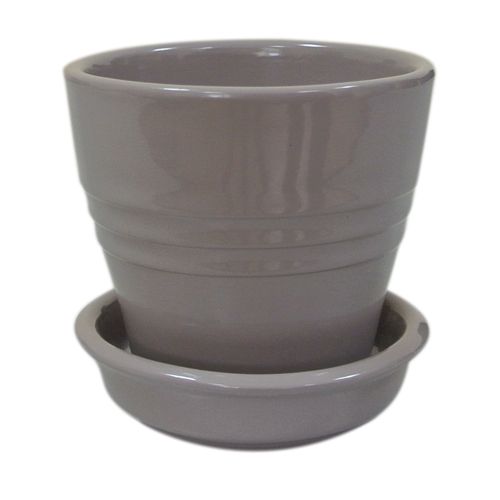 Горщик керамічний Оріана-Запоріжкераміка Відро №5 глянець круглий 0,23л аметист 