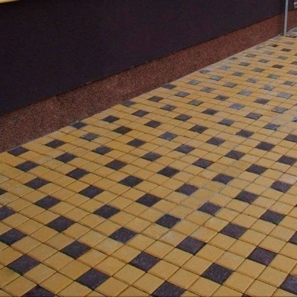 Тротуарная плитка Золотой Мандарин Квадрат коричневый 100х100х60 мм