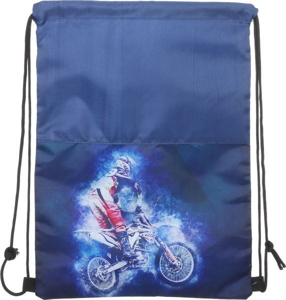 Сумка для взуття Мотоцикл синя