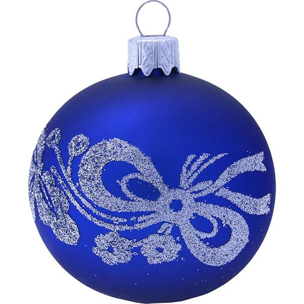 Шар стеклянный d60 7012Н синий