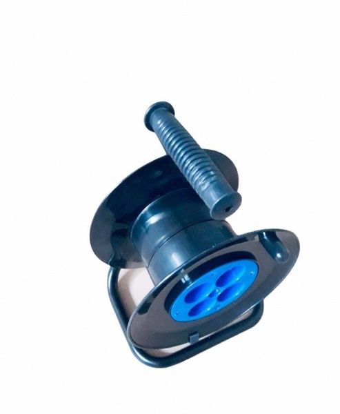 Катушка для удлинителя Техноелектропласт с розеткой без заземления 4 гн. синий 