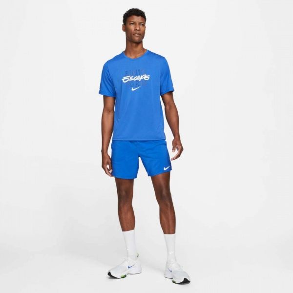 Футболка Nike M NK DF MILER TOP SS WR GX DA1181-480 р.L блакитний