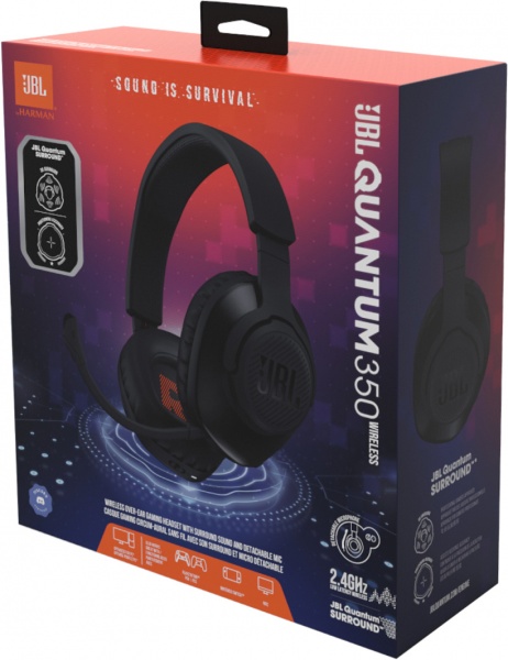 Гарнитура игровая JBL® Quantum 350 Wireless black (JBLQ350WLBLK) 