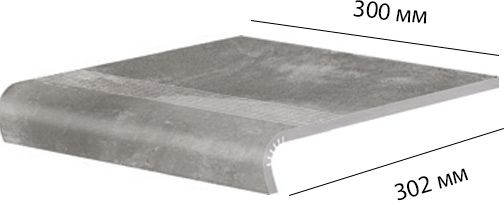 Клинкерная плитка DALLO GRIGIO STOPNICA V-SHAPE 30х32 Cerrad