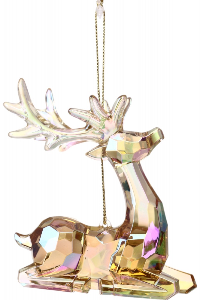 Підвіска пластикова олень різьблений 15 см в асортименті F19540578