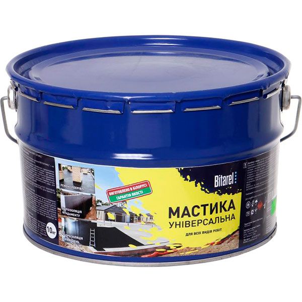 Мастика бітумно-полімерна BITAREL Універсальна 10 л