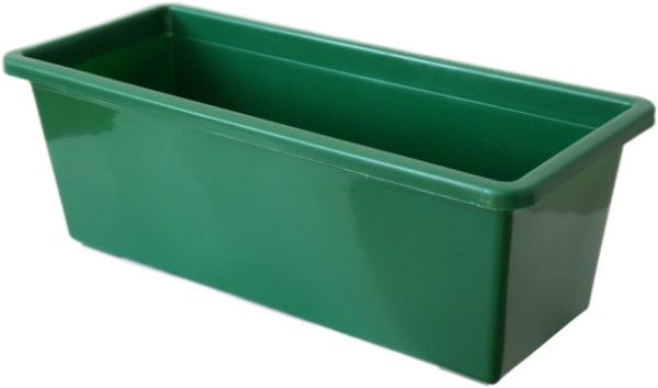 Горщик пластиковий для балкону 11,5л зелений 