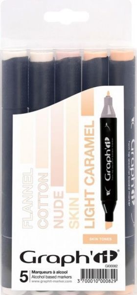 Набор двусторонних маркеров Graph'it Оттенки телесного GI00082 телесный 