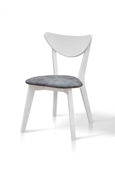 Стул Лукас мягкий серый / белый