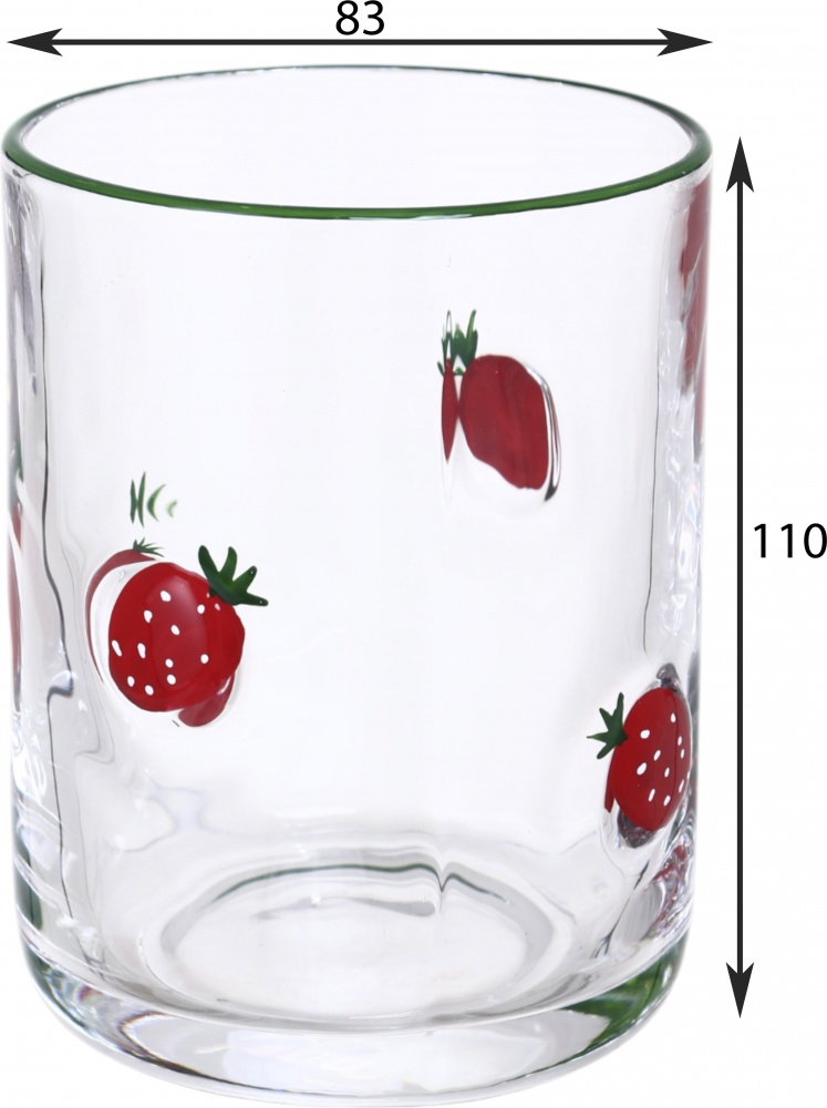 Стакан для воды Maxmark Strawberry 400 мл 1 шт.