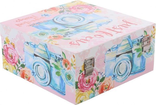 Шкатулка для украшений Розовая фотокамера 26x27x12 см