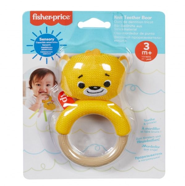 Брязкальце-прорізувач для зубів Fisher Price Кумедне звірятко GRR03