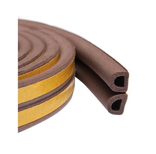 Уплотнитель самоклеющийся D-образный A.T.T. 12х10 двойной коричневый