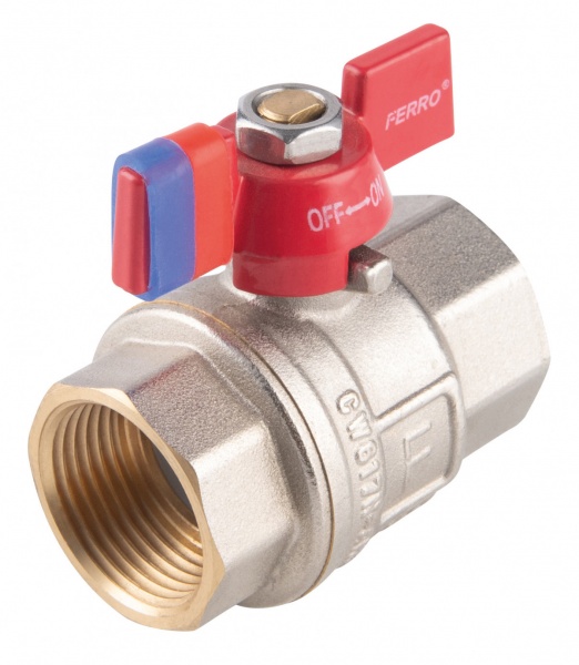 Кран кульовий Ferro F-Power 30 бар з дроселем вр-вр ¾