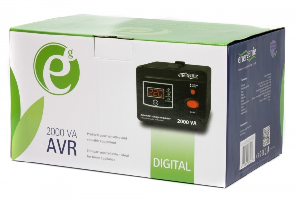 Стабілізатор напруги EnerGenie 2000 ВА EG-AVR-D2000-01