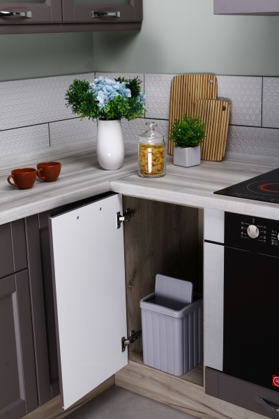 Ведро для мусора RIO 205х205х280 мм 10 л светло-серый