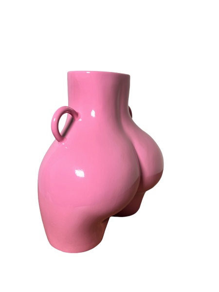 Ваза керамическая Nana ceramics Ким 25 см розовый глянец 