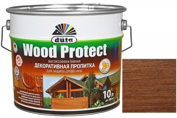 Декоративное средство Dufa EXPERT Wood Protect кипарис шелковистый глянец 10 л