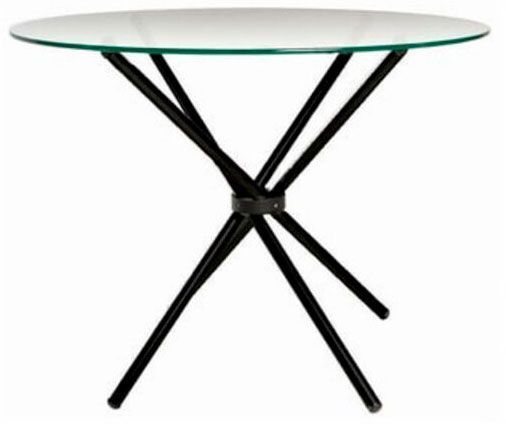 Стол Nowy Styl aqua gl 950x950x750 мм черный 