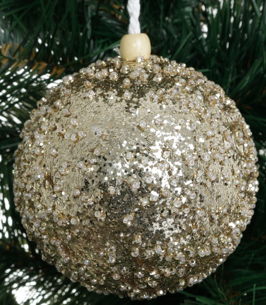 Шар новогодний Shunda d 10 мм золото SDA215810CH