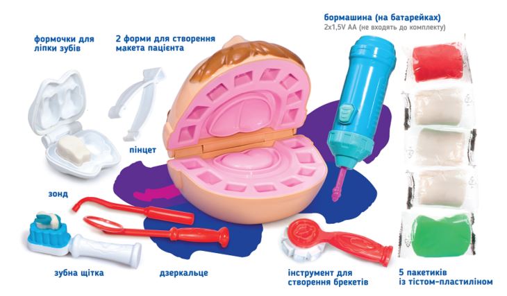 Набір для ліплення DGT-ART Доктор Зуб TY4450