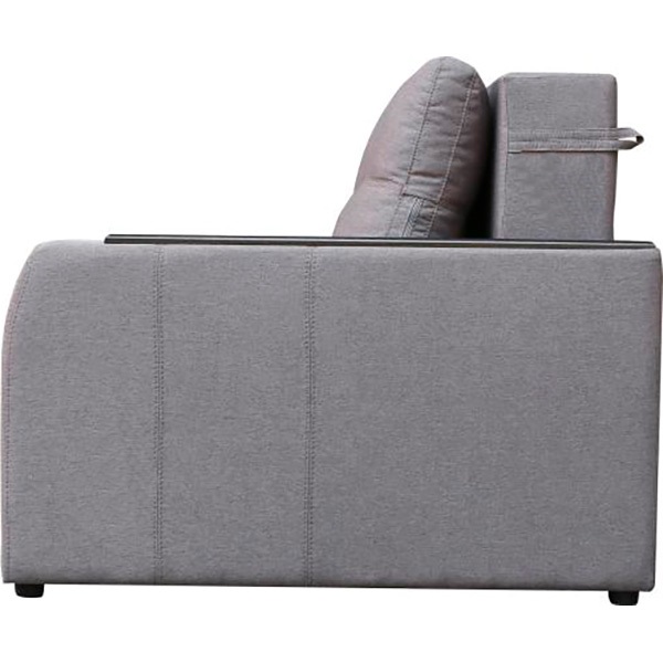 Диван прямий Кедр Плейн ліва ніша сірий 2400x1030 мм