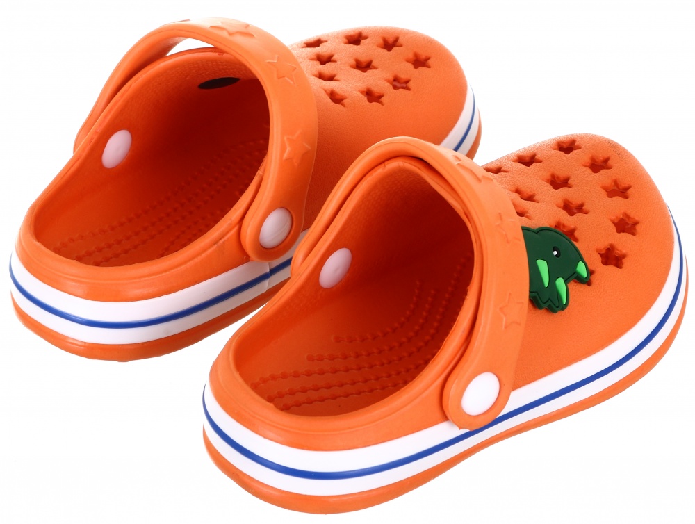Сабо для девочек Shantou Динозавр р.25 оранжевый (ls-23052)
