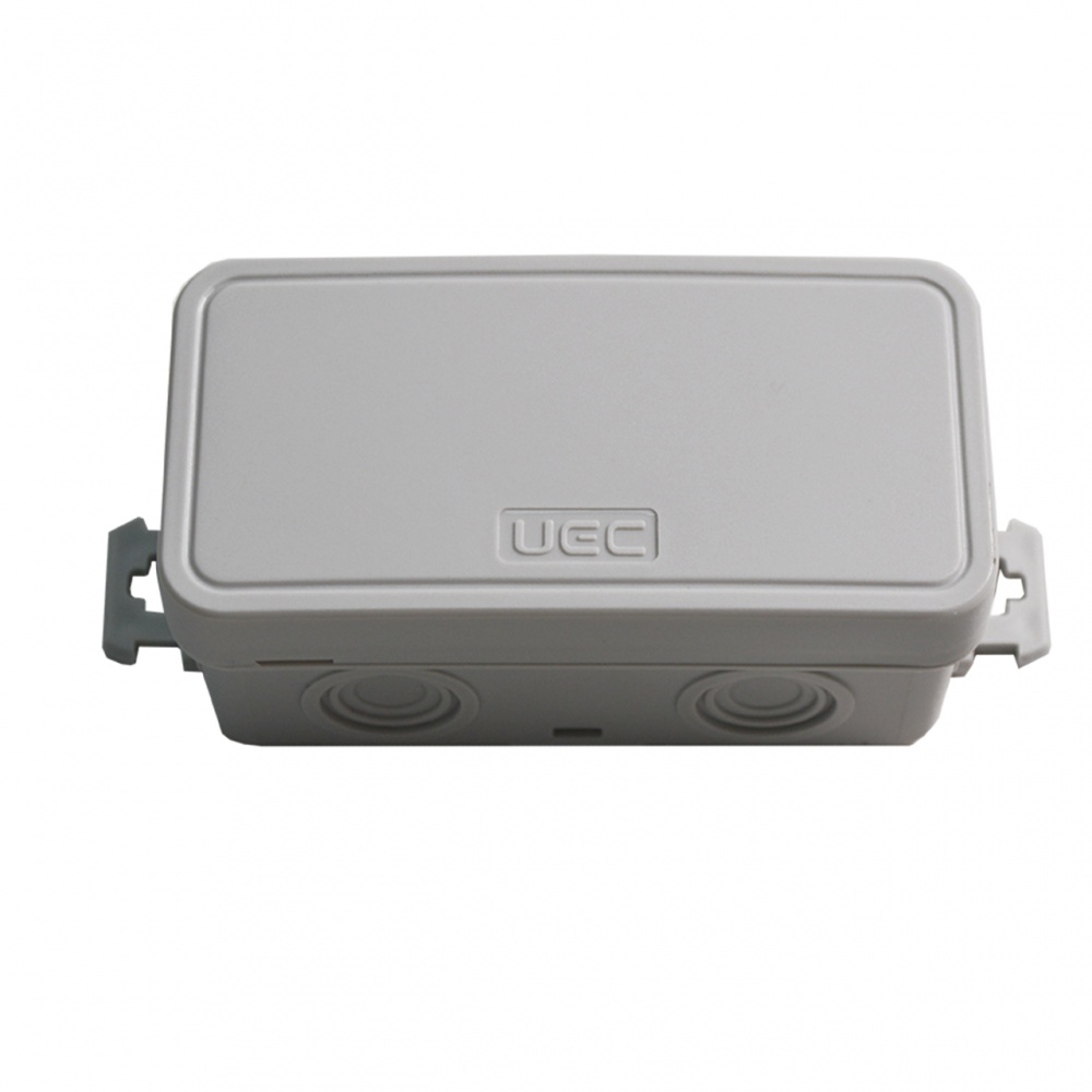 Коробка UEC для отрытой установки без отверстий 78х36х34 мм (вн. 85х43х38 мм) IP54 серая полиэтилен JB-078-036-034-IP54-GR