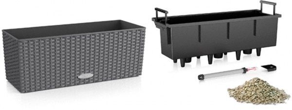 Ящик балконний Lechuza Balconera Cottage 50 15605 прямокутний 18,1л мокко 