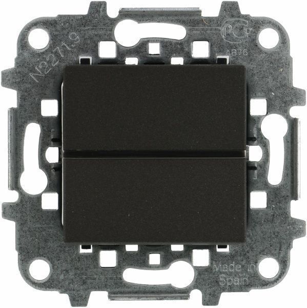 Выключатель проходной одноклавишный ABB Zenit без подсветки 10 А 230В IP20 антрацит N2202 AN Z