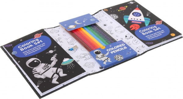 Набор раскраска Space и карандаши цветные 10 шт 
