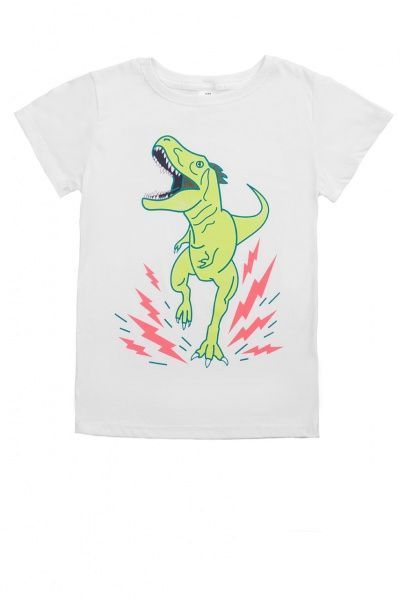 Футболка для хлопчиків Luna Kids з принтом Dino р.146 білий 