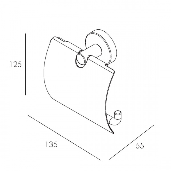 Тримач для туалетного паперу Imprese Skala з кришкою 141275 хром