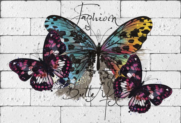 Картина гіпсова Метелики 60,5x41 см BrickPrint 