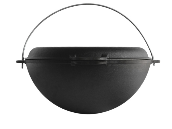 Казан Brizoll ø360 мм 137 мм 10 л азиатский чугунный 10 л с чугунной крышкой-сковородой