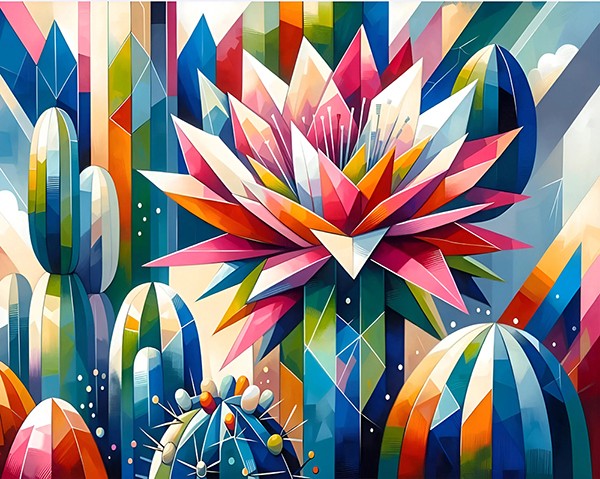 Набор со стразами на подрамнике Фантастические кактусы 30x40 см GoToArt