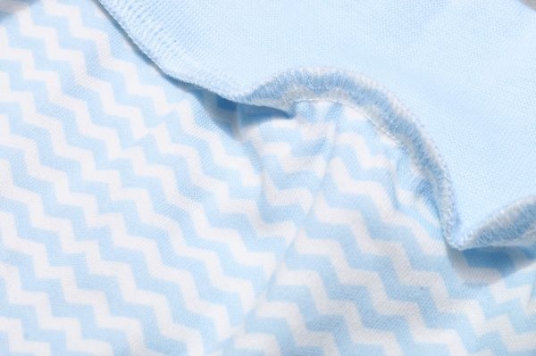 Ползунки Bambinelli зигзаг р.62 голубой с белым 