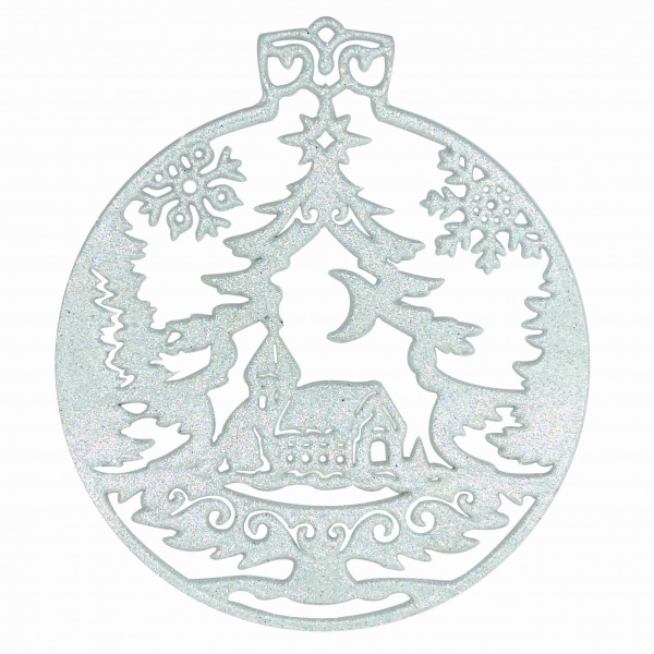 Елочная игрушка Різдвяна ніч 2Д 12 см 