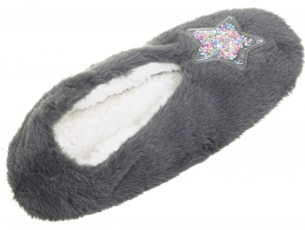Обувь домашняя La Nuit звезды-блестки р.36/37 серый 