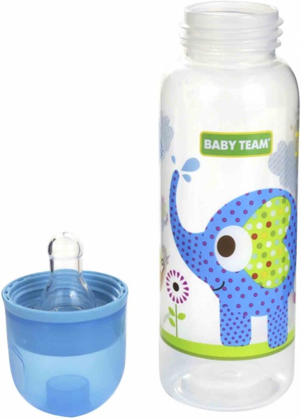 Пляшечка Baby Team з силіконовою соскою 250 мл